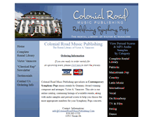 Tablet Screenshot of colonialroadmusicpublishing.com